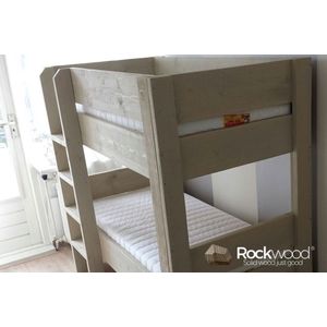 Rockwood® Peuter Stapelbed Steigerhout inclusief montage inclusief blik beits grey wash