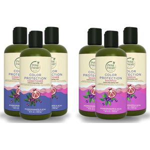 Petal Fresh - Color Protection Pomegranate & Açai 3x Shampoo + 3x Conditioner - 475ml - 6 Pak - Voordeelverpakking