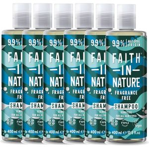 FAITH IN NATURE - Shampoo Fragrance Free - 6 Pak - Voordeelverpakking