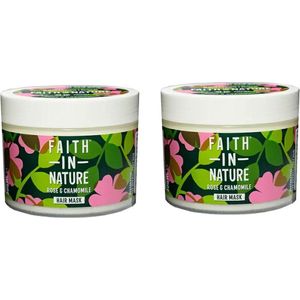 FAITH IN NATURE - Hair Mask Rose & Chamomile - 2 Pak