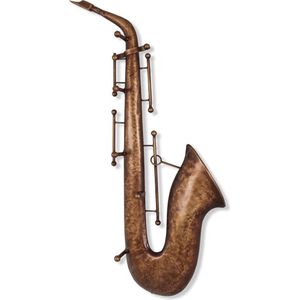 Wandkapstok Blikstaal Saxofoon 24x7x70cm