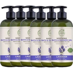 PETAL FRESH - Bath & Shower Gel Lavender - 6 Pak - Voordeelverpakking