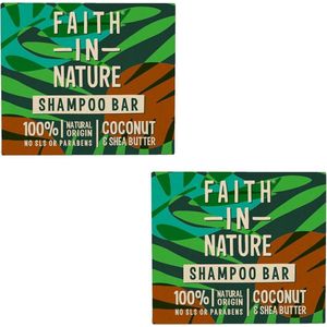 FAITH IN NATURE - Shampoo Bar Coconut & Shea Butter - 2 Pak