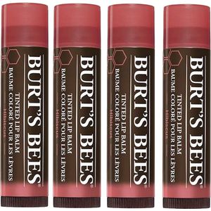 BURT'S BEES - Tinted Lip Balm Hibiscus - 4 Pak - Voordeelverpakking