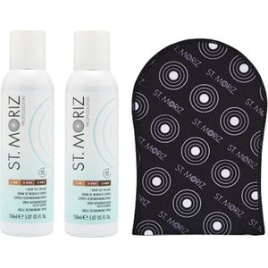 ST. MORIZ - Professional 1 Hour Fast Tan Mist - 2 pak + GRATIS Tanning Mitt