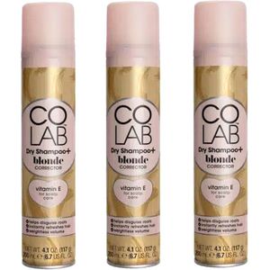 COLAB - Dry Shampoo+ Blonde Corrector - 3 Pak - Haar uitgroei spray