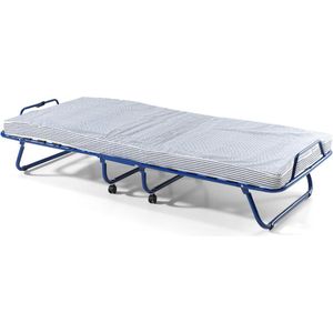 Vouwbed Moja Blauw - Schuim - 90x200cm - Met lattenbodem - Hoogte 33 cm