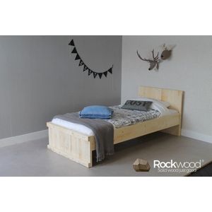 Rockwood® Tienerbed Michael met lattenbodem en 1 combi opbergladeinclusief blik beits grey wash