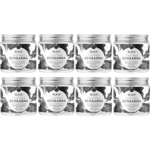 BEN&ANNA - charcoal tandpasta Black - 8 Pak - Voordeelverpakking