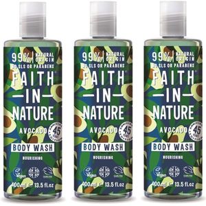 FAITH IN NATURE – Body Wash Avocado – 3 pak – Natuurlijk - Voedend