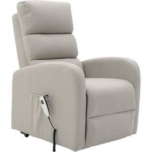 Relaxfauteuil Lenny Lichtgrijs - Kunstleer - Zithoogte 49 cm - Zitdiepte 52 cm