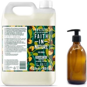 FAITH IN NATURE - Shampoo Jojoba Refill 5 Liter - nu met GRATIS glaze refill fles 500ml
