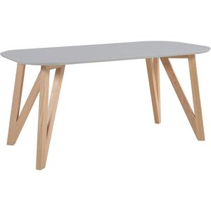 Eettafel Nikolaj Grijs - MDF - Rechthoek - 160x90cm - Hoogte 76 cm