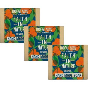 FAITH IN NATURE - Soap Orange - 3 Pak