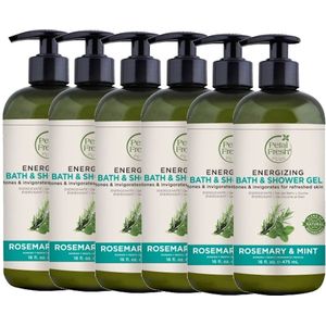 PETAL FRESH - Bath & Shower Gel Rosemary & Mint - 6 Pak - Voordeelverpakking