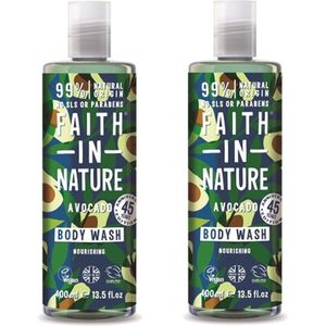 FAITH IN NATURE – Body Wash Avocado – 2 pak – Natuurlijk - Voedend