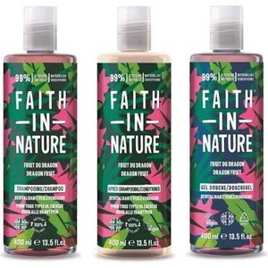 FAITH IN NATURE - Dragon Fruit - Shampoo + Conditioner + Body Wash - 3 Pak - Voordeelverpakking