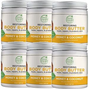 PETAL FRESH - Body Butter Honey & Coconut - 6 Pak - Voordeelverpakking