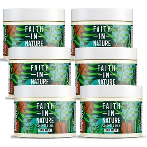 FAITH IN NATURE - Hair Mask Coconut - 6 Pak - Voordeelverpakking
