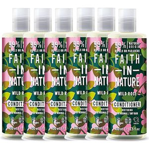 Faith in Nature - Wild Rose Conditioner - 400 ml - 6 Pak - Voordeelverpakking