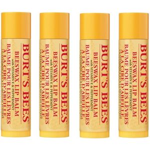 BURT'S BEES - Lip Balm Beeswax - 4 Pak