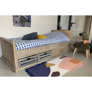 Rockwood® Kinderbed Joris Old Style met lattenbodem en veilig bedhekje