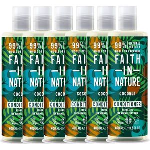 FAITH IN NATURE - Conditioner Coconut - 6 Pak - Voordeelverpakking