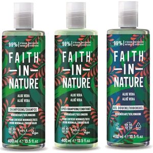 FAITH IN NATURE - Aloe Vera - Shampoo + Conditioner + Body Wash - 3 Pak - Voordeelverpakking
