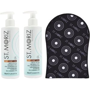 St. Moriz - 1 Hour Fast Tan Lotion 200 ML - 2 pak + GRATIS Tanning Mitt