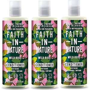 Faith in Nature - Wild Rose Conditioner - 400 ml - 3 Pak