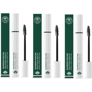 Phb Ethical Beauty - Eye Make-up - Mesmerise Mascara Brown - 9gr - 3 Pak - voordeelverpakking