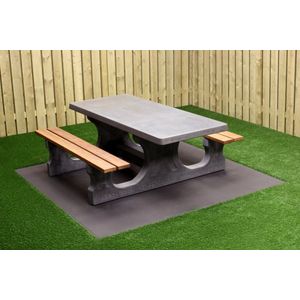 Rockwood® Betonnen Picknickset DeLuxe Antraciet Rolstoeltoegankelijk 2.10m