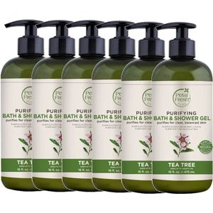 PETAL FRESH - Bath & Shower Gel Tea Tree - 6 Pak - Voordeelverpakking