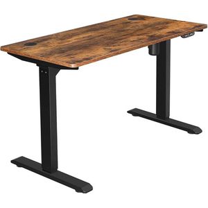 Rootz Electric Desk - In hoogte verstelbaar bureau - Electric Desk Stand - Gaming Desk - Gaming Electric Desk - Vintage Bruin-Zwart - 120 x 60 x (73-114) cm