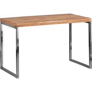 Rootz Bureau - Acaciahout - Computertafel met metalen poten - Rustieke laptoptafel - 120 x 60 cm