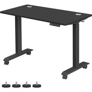 Rootz Desk - Elektrisch Hoogte Verstelbaar Bureau - Elektrische Tafel - Spaanplaat - Staal - Zwart - 60 x 120 x (71-117) cm (D x B x H)