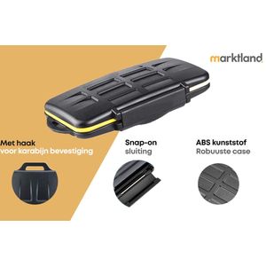 Marktland SD en MicroSD Kaart Houder - 24 Slots - Waterdicht