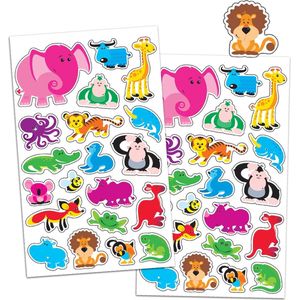 Stickervellen Dieren - Stickervellen voor Kinderen - Dieren Stickervellen - Safari Versiering - Safari Dieren - Knutselen voor Kinderen - Stickers Kind - Stickervellen Kinderen - Knutselen Meisjes - Stickers Dieren