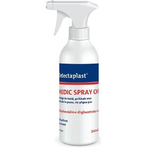 Ontsmettingsspray 250 ml | Reinigend – Ontsmettend – Prikt niet – Kleurloos – Maakt geen vlekken | Chloorhexidine – Alcoholspray – Wondspray | De Veiligheids-winkel