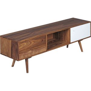 Rootz TV Lowboard - Landelijk TV-meubel met 2 deuren en 1 lade - Plankkast Dressoir - Sheesham massief hout - 140 cm