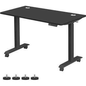 Rootz Desk - Elektrisch Hoogte Verstelbaar Bureau - Elektrische Tafel - Spaanplaat - Staal - Zwart - 70 x 140 x (71-117) cm (D x B x H)