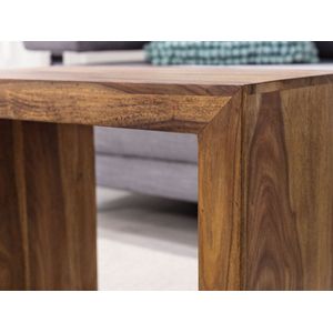 Rootz Bijzettafels - Set van 3 - Massief Hout Sheesham - Donkerbruin - Landelijke Stijl - Bijzettafels Woonkamer