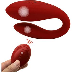 G spot vibrator met radiografische afstandbediening, 3 snelheden en 10 verschillende modi, portable, sexspeeltje voor koppels - ROOD