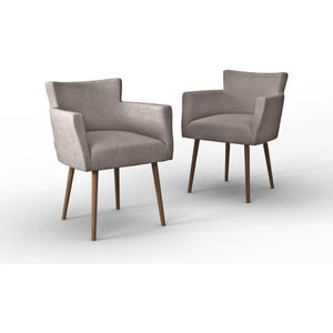 Set van 2 eetkamerstoelen Billie linnen | NADUVI Collection