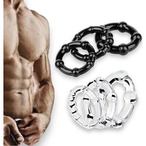 Being Fetish Cockring Set - Penisring Set - Penisringen Siliconen - Cockringen 6 Stuks - Premium kwaliteit