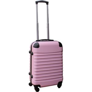 Royalty Rolls handbagage koffer met wielen 39 liter - lichtgewicht - cijferslot - roze
