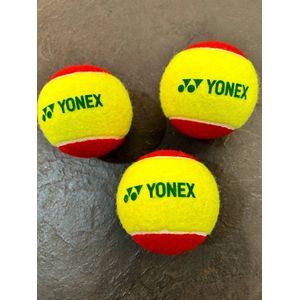 Yonex Stage 3 Tennisballen - Tennisbal - Geel/Rood - 3 Ballen