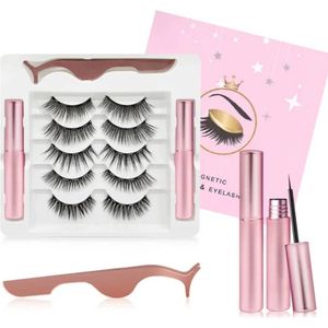 EHHBEAUTY - Magnetische wimpers met magnetische eyeliner en applicator - Herbruikbaar -Wimperextentions - Fake lashes - 5 set - Magnetic lashes