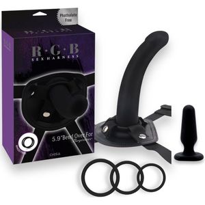 Chisa Strapon Voorbinddildo voor Mannen en Vrouwen - Buttplug - 3x ring - Voorbinddildo - Sex toys