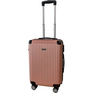 Venice handbagage reiskoffer met wielen 38 liter - lichtgewicht - cijferslot - Rose goud